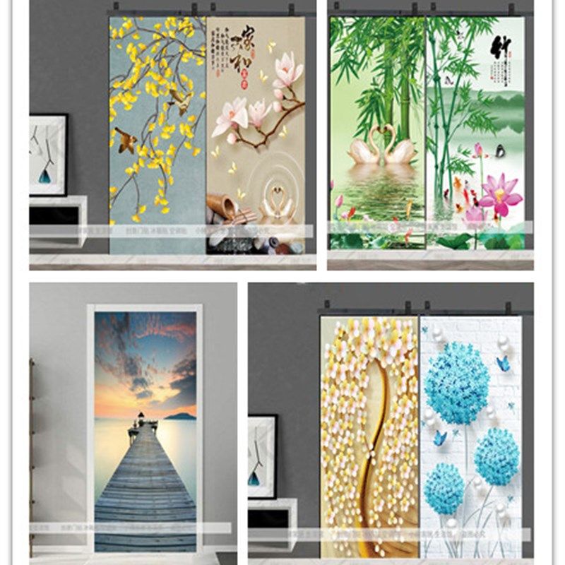 风景画卧室衣柜推拉门卫生间玻璃贴画门贴纸自粘装饰整张木门翻新,家居饰品,软装墙贴,淘宝优惠券,粉丝福利购,淘宝优惠卷