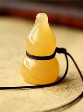 天然黄玉葫芦吊坠 黄玉C葫芦挂坠 黄玉葫芦项坠