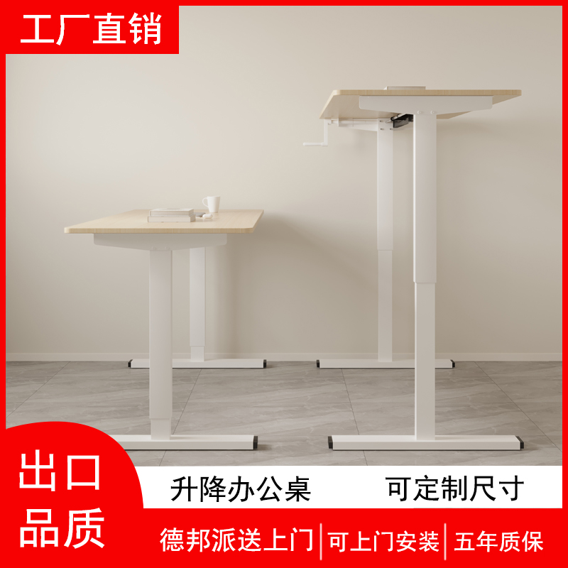 可升降桌子家用办公室电脑桌室内站立式办公台青少年学习写字书桌