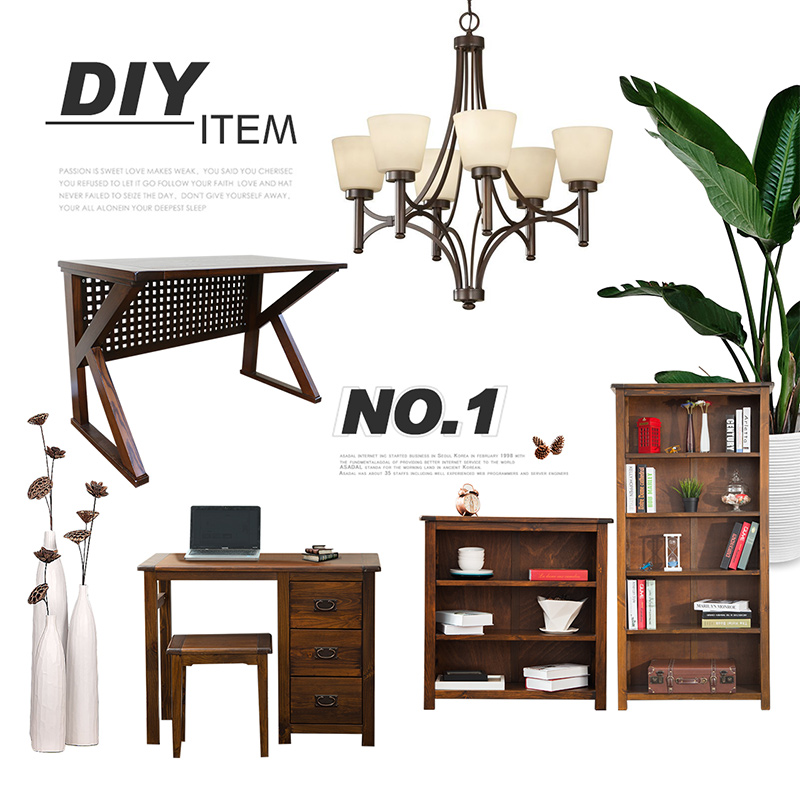 美式实木书柜落地置物架北欧简约现代原木书架儿童学生简易收纳架