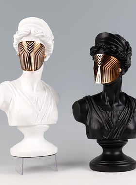 北欧简约摆件创意软装装饰品树脂工艺品客厅玄关人物Y现代轻奢摆