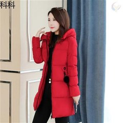 。棉衣新款c冬季中m长款羽绒棉服修身韩版保暖连帽女式大码外套棉