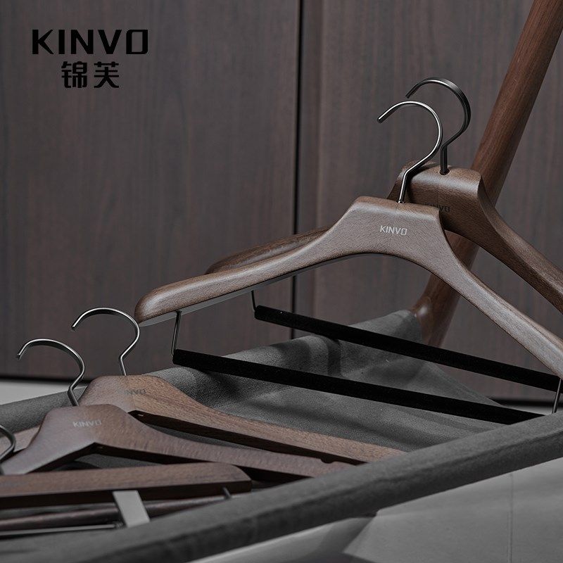 锦芙高端实木衣架高档衣柜衣帽间复古木质衣挂挂西服大衣专用衣撑,收纳整理,木质衣架,淘宝优惠券,粉丝福利购,淘宝优惠卷
