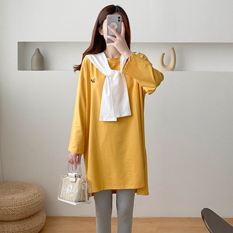 哺乳上衣服外出辣妈大码可外穿春B装春秋款春季潮妈哺衣T恤卫衣期