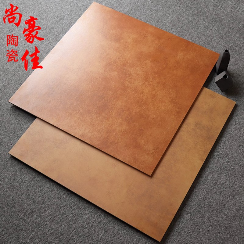 咖啡色仿古砖600x600客厅地砖80B0x800灰色水泥砖商场餐厅工程瓷
