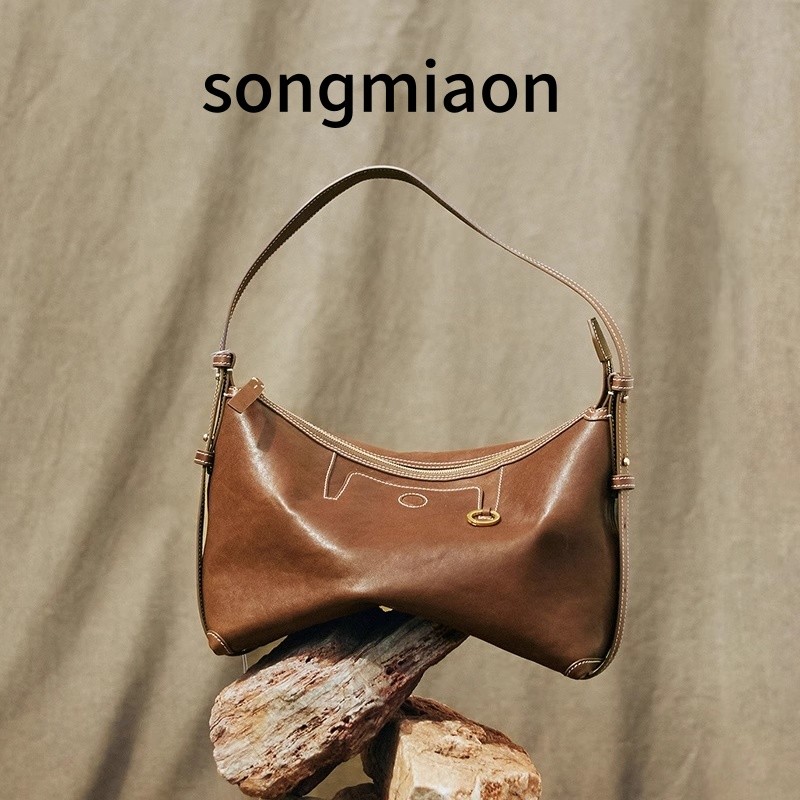 Songmiaon循迹系列浅行hobo包通勤单肩斜挎腋下饺子包女手提包