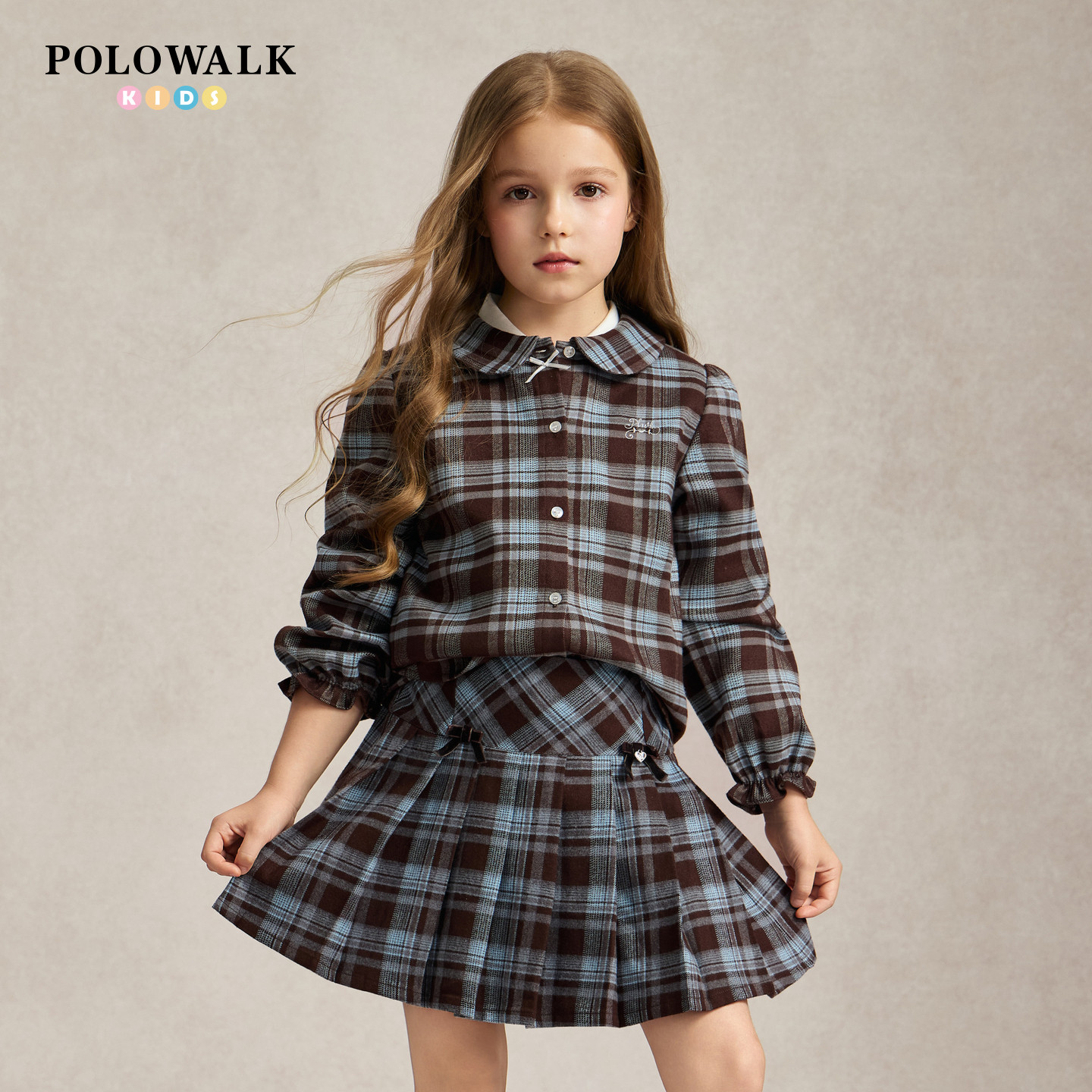 POLOWALK女童长袖衬衫