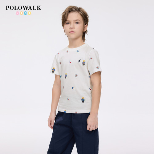 POLOWALK童装男童短袖T恤
