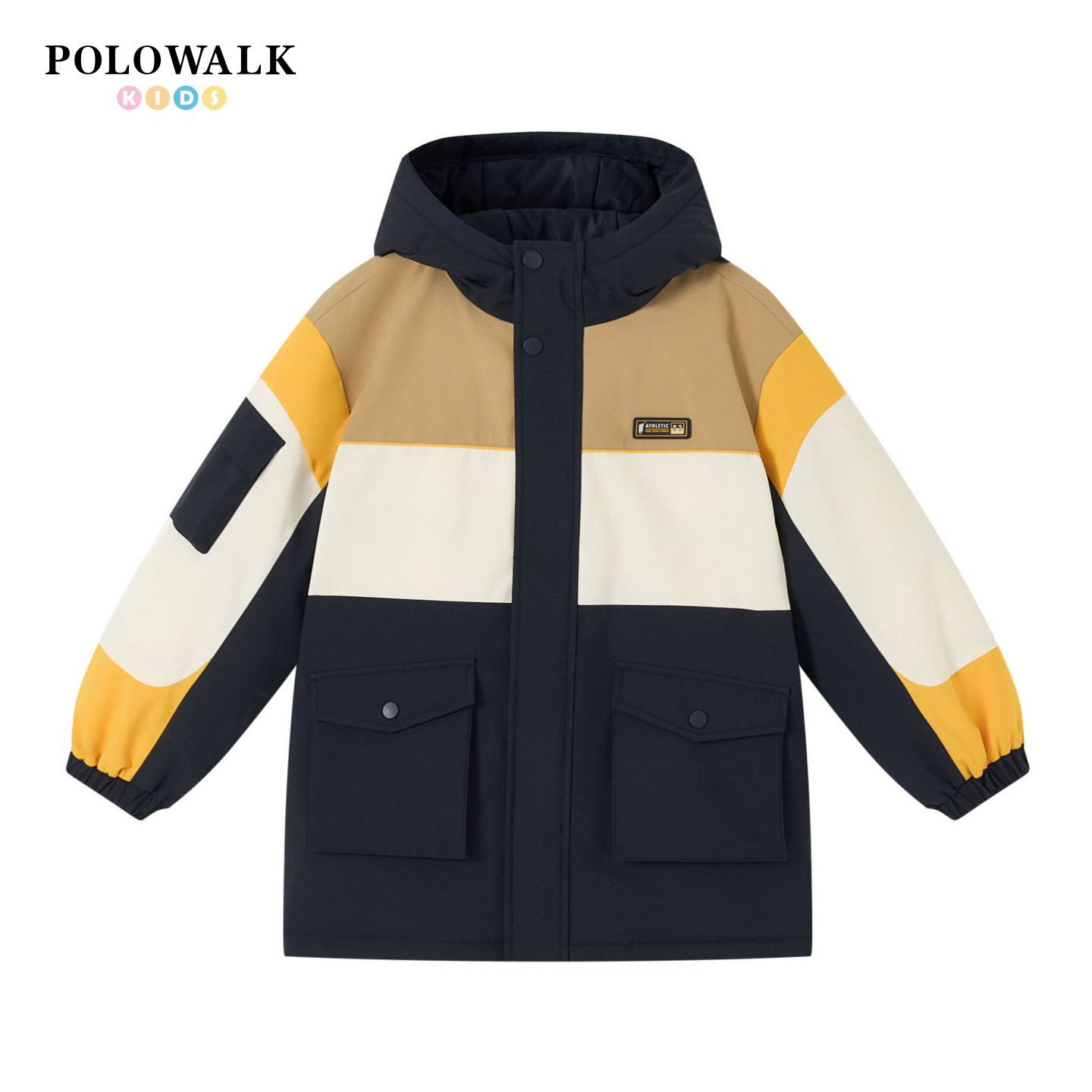 POLOWALK童装2026冬季新品男童羽绒服含90%鸭绒量中长款户外大衣