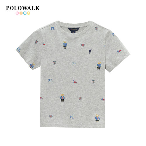 POLOWALK童装男童短袖T恤