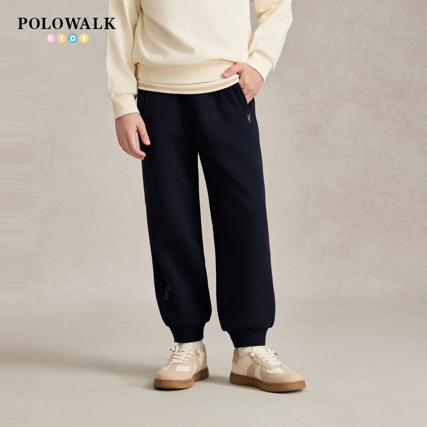 POLOWALK童装2026冬季新品男童卫裤