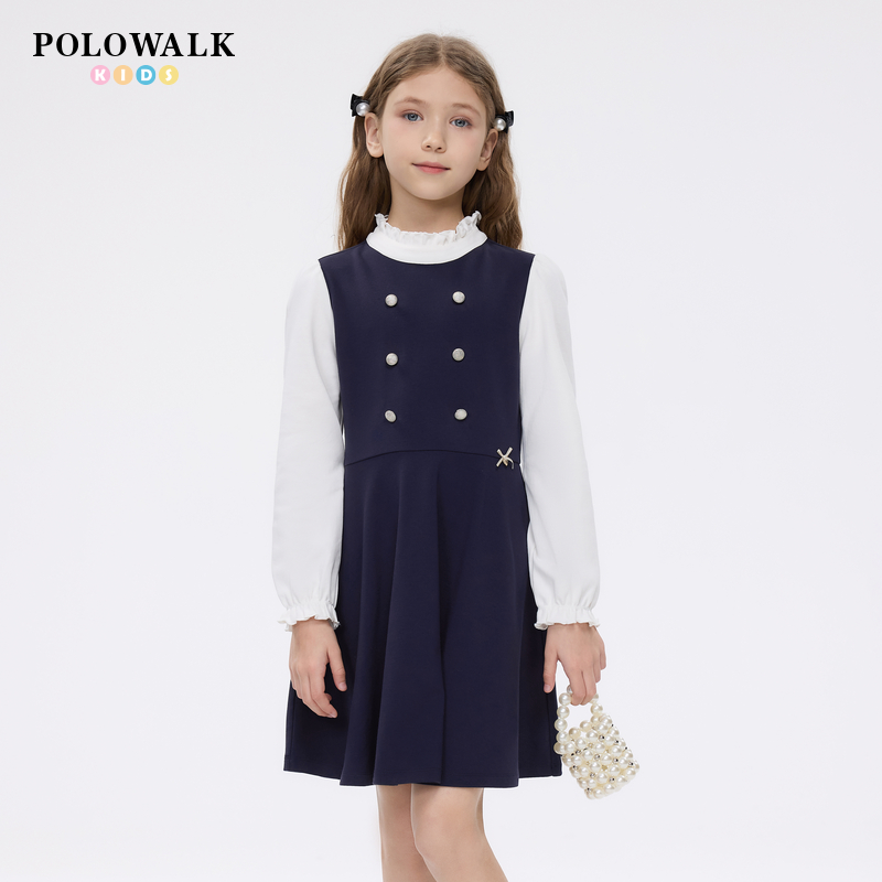 POLOWALK女童长袖连衣裙