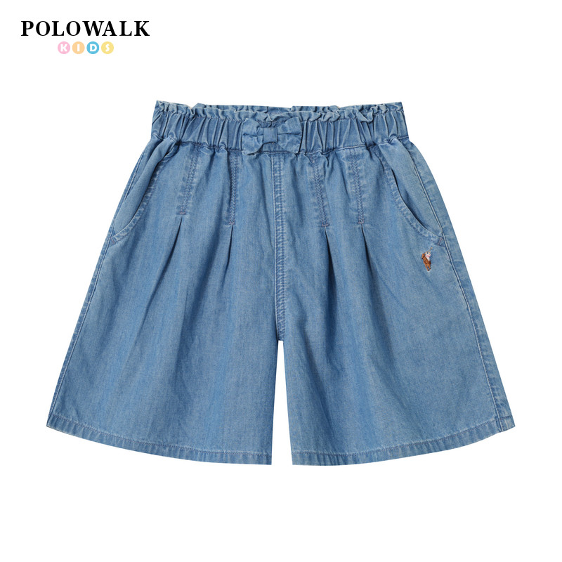 POLOWALK童装女童纯棉短裤图片