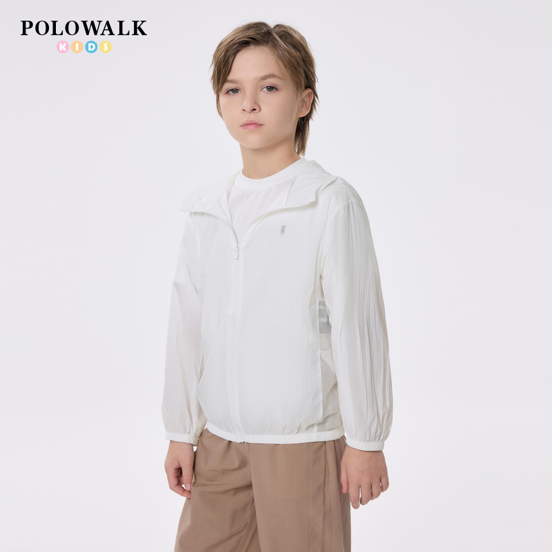 POLOWALK男童长袖连帽防晒服