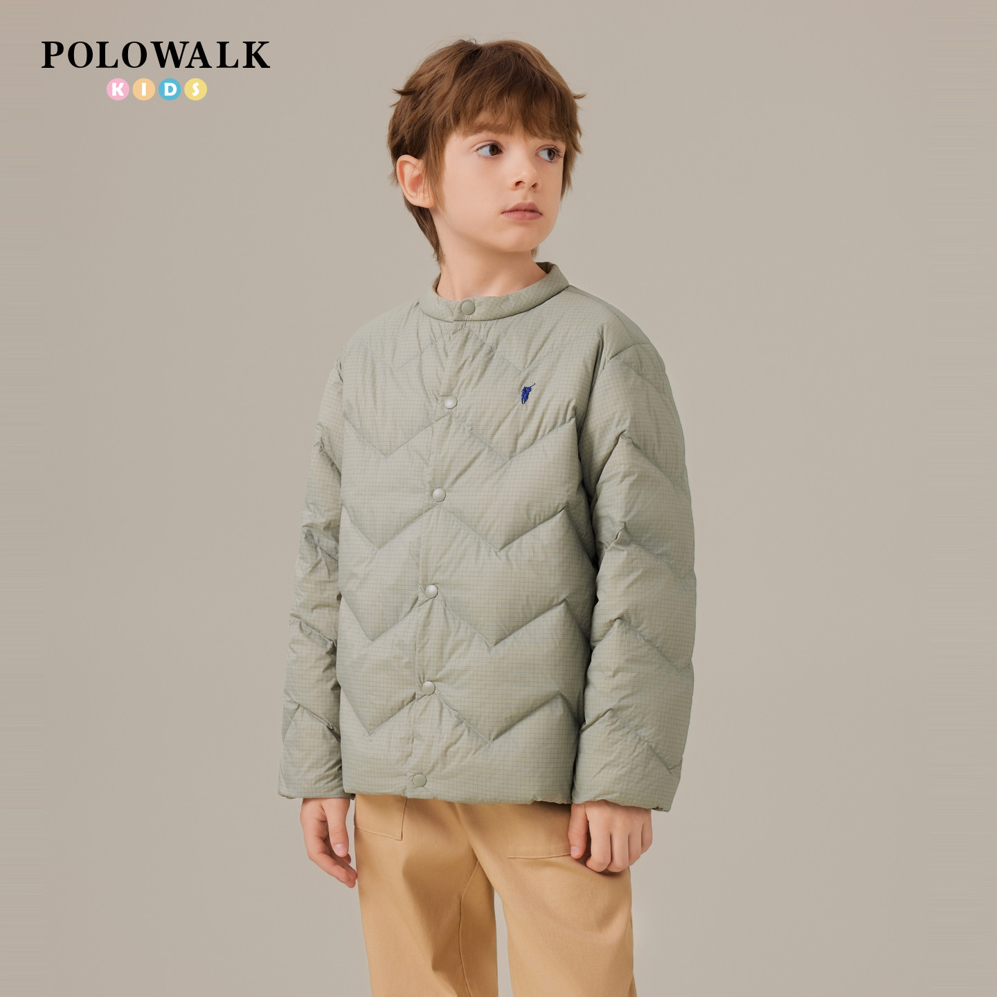 POLOWALK童装男女童羽绒服2025冬保暖轻薄排骨羽绒服内胆儿童外套
