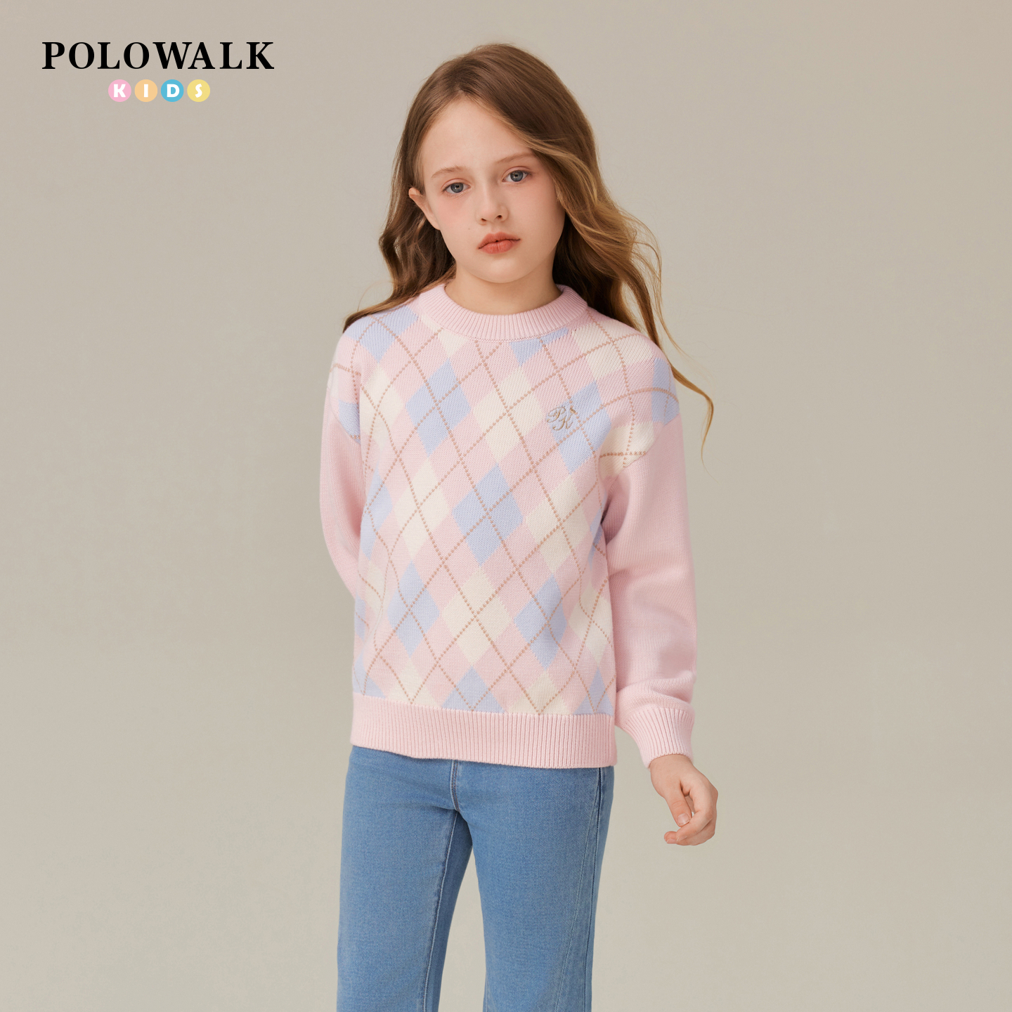 POLOWALK童装女童针织衫