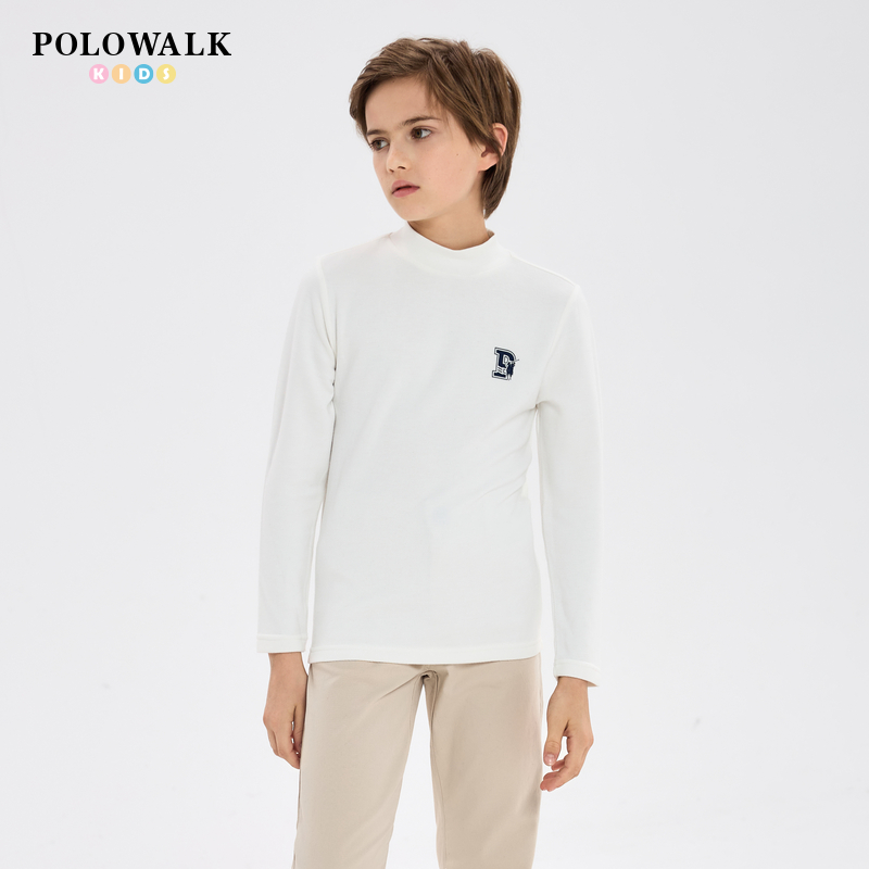 POLOWALK儿童半高领亲肤长袖上衣