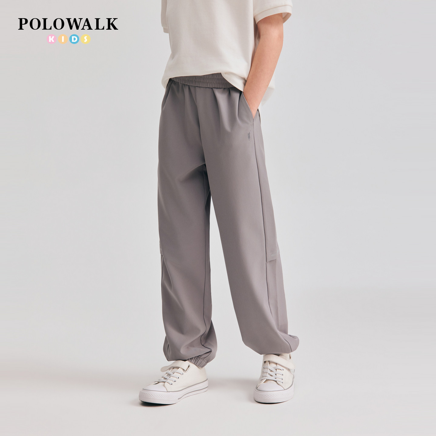 【吸湿速干】POLOWALK男童休闲裤2026夏季薄款校园通勤清爽束脚裤