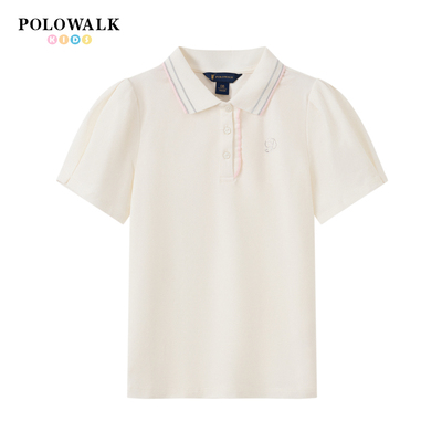 POLOWALK女童短袖T恤翻领上衣