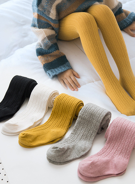 Baby Girl Tights Warm Leggings Kids Pants Solid Cotton Child