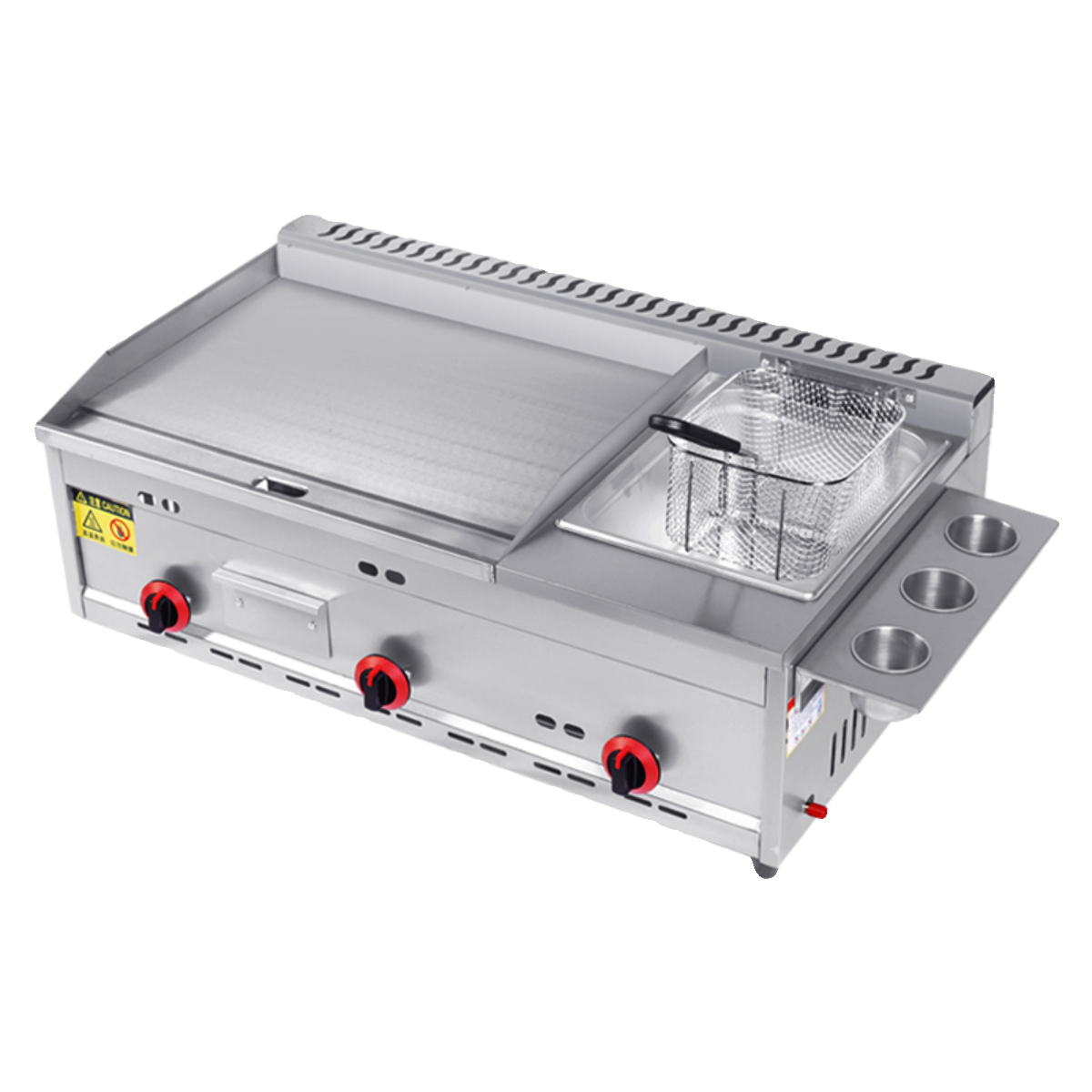 燃气铁板烧摆摊商用手抓饼机器铁板油炸锅一体机扒炉烤冷面机炸炉