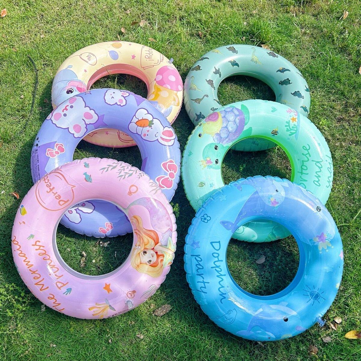 Мультяшный надувной плавательный круг для мальчиков для начинающих, защита от опрокидывания, увеличенная толщина 