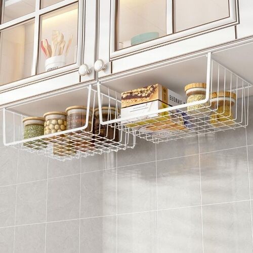 置物架挂篮桌下衣柜收纳五层架吊柜分层隔板橱柜家庭分层架架子