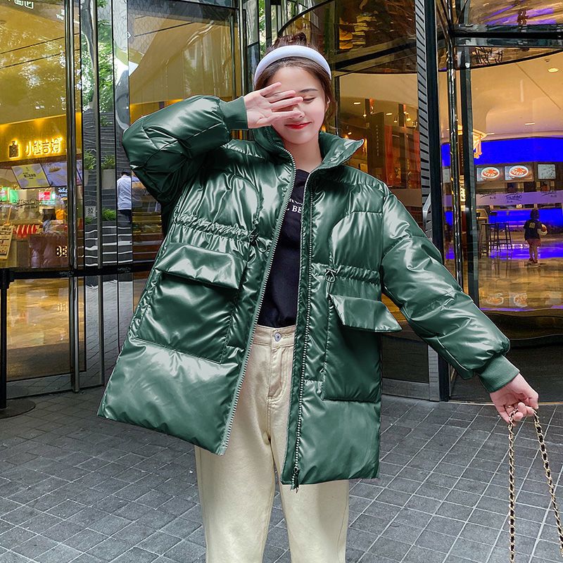 加大码胖mm羽绒棉衣女冬季300斤宽松休闲ins加绒加厚棉袄外套女潮