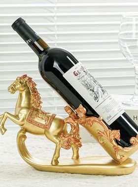 马到成功红酒架高档酒柜摆件装饰品创意家居工艺品乔迁新居