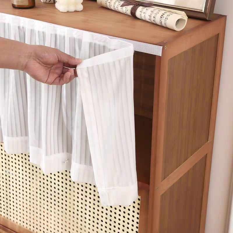 柜门遮挡帘百叶纱免打孔魔术贴小短帘书柜遮丑