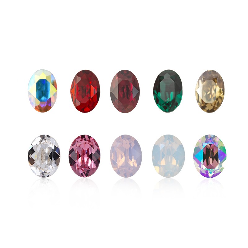 花式石 4120鸽子蛋 小尺寸 椭圆美甲钻华子穿戴水晶饰品安娜爱