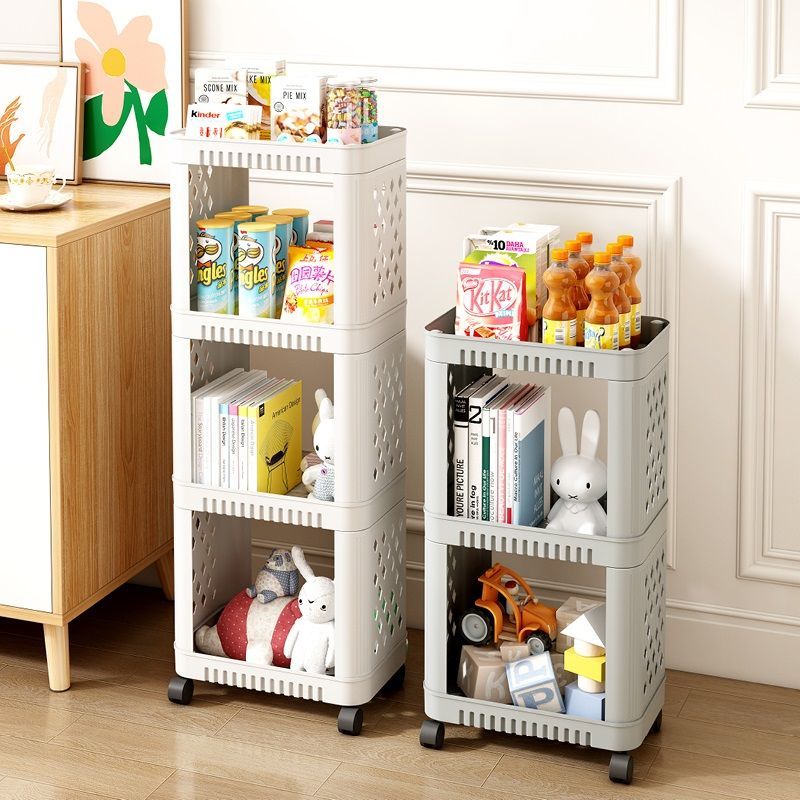 零食小推车置物架落地厨房浴室多层可移动卧室收纳架带轮储物架子