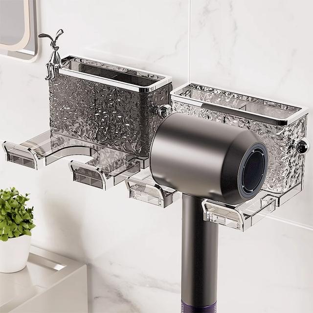 吹风机置物架卫生间免打孔电吹风支架厕所壁挂式挂架风筒收纳架子