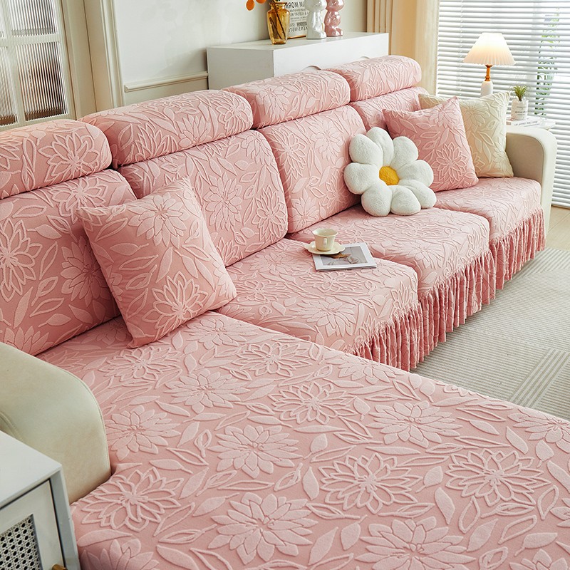 春醒裙边通用沙发套沙发套套加厚盖巾四季防尘防猫弹力通用型全盖