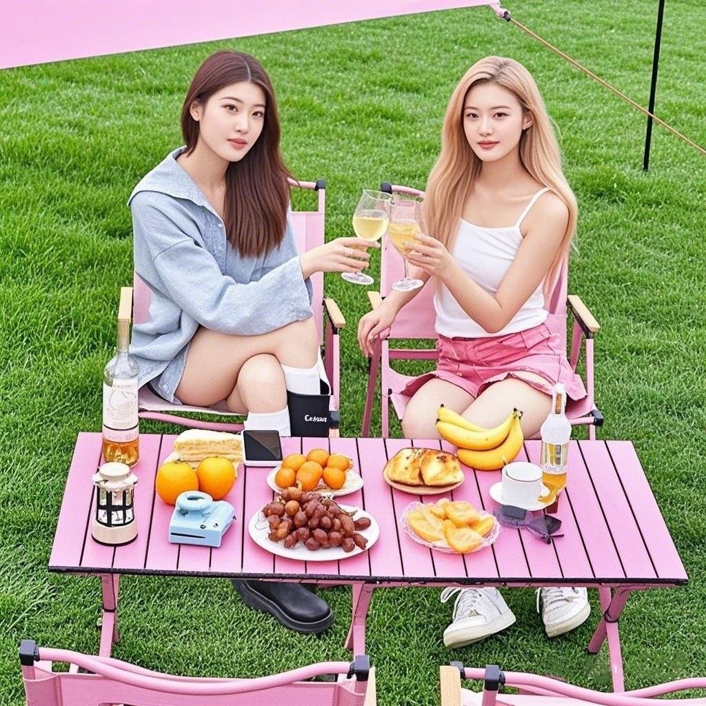 户外折叠桌子可折叠野餐露营野营全套装备桌椅套装轻便携式蛋卷桌