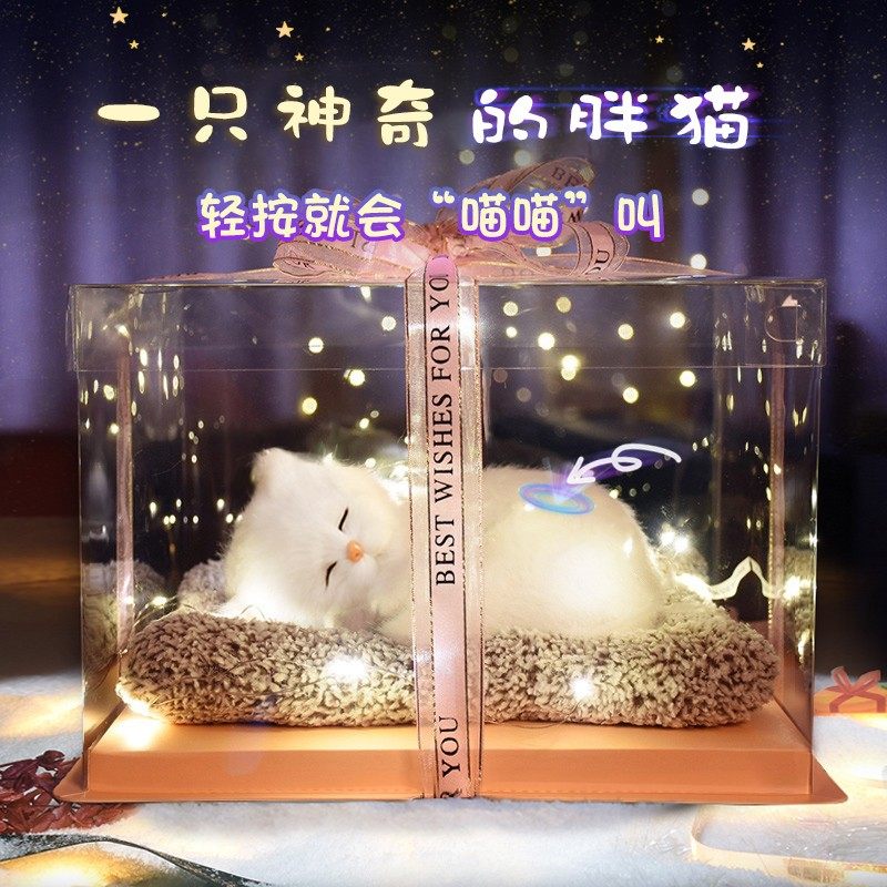 儿童生日礼物仿真猫礼盒送女孩子七夕情人节小伴手礼闺蜜女朋友,节庆用品/礼品,创意礼盒/礼品套组,淘宝优惠券,粉丝福利购,淘宝优惠卷
