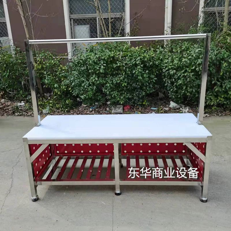 猪肉分割台不锈钢猪肉超市牛肉特厚剁肉工作台挂肉架子商用分割台