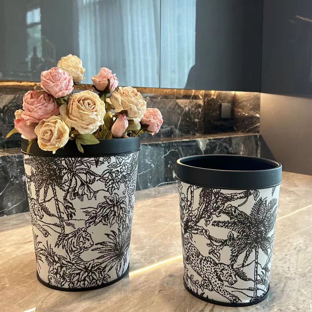 【支点佳居】新款轻奢复古垃圾桶家用大容量无盖厨房卫生间垃圾桶