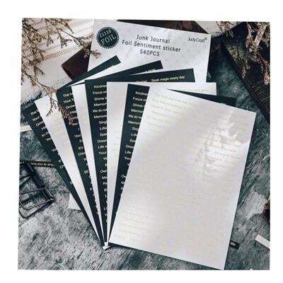 8Sheets Black White Words Phrase Stickers Scrapbooking 贴纸