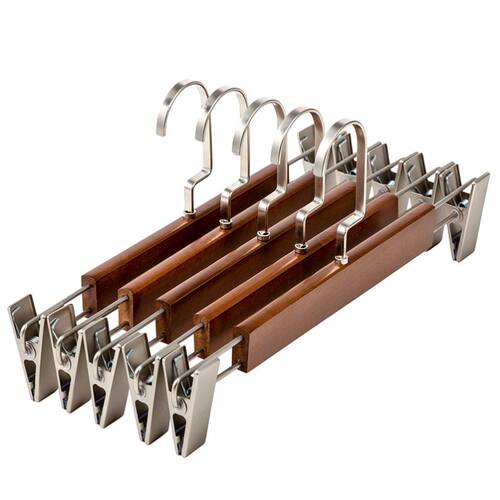 5 Hangers For Trousers Pants Clothes Hanger Holders 夹子裤架