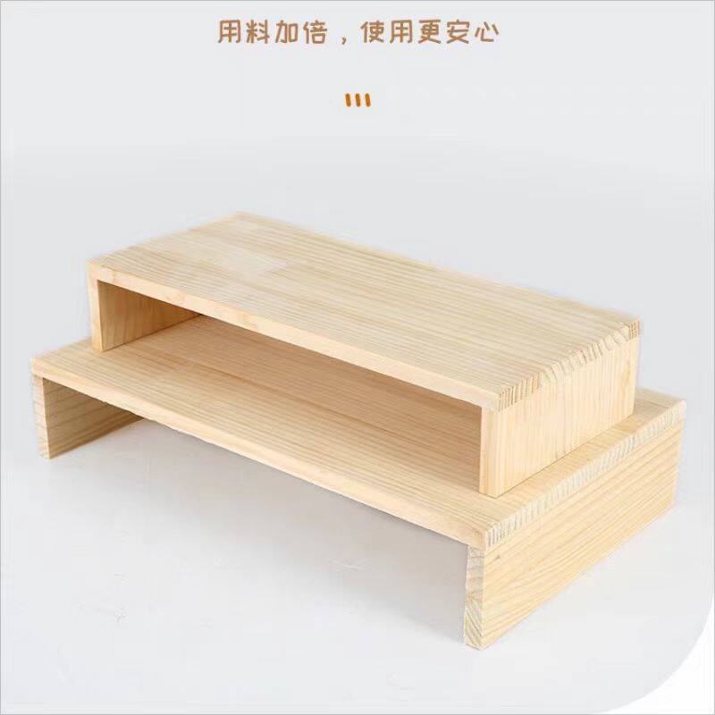 吃播垫高台增高架显示器实木托架底座台式支架桌面收纳烘焙糕点展