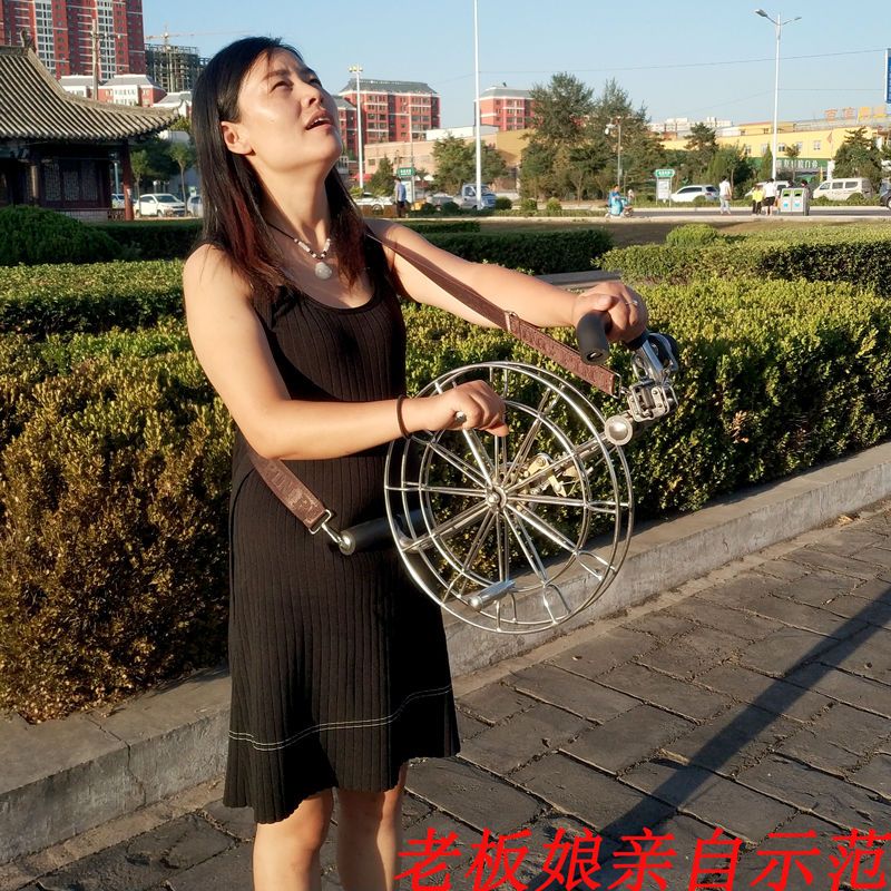 风筝线轴轮背带轮不锈钢轮特大大型大号2024新款成人高档收线轮盘