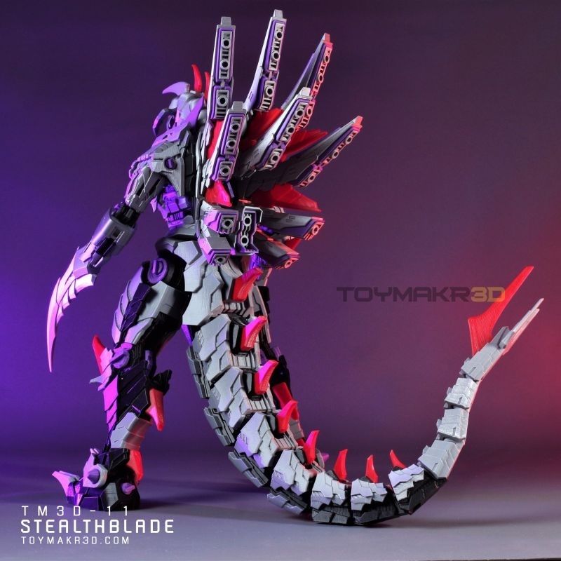 隐形机械之刃隐刃哥斯拉拼装摆件模型手办机甲打印礼物