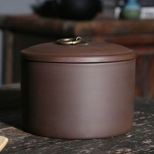 茶叶罐紫砂茶叶罐密封罐储茶大号茶叶罐普洱茶高档家用 特别好看