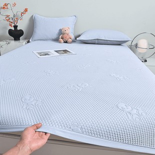 夏季 冰豆豆小冰熊软凉席凉感柔软透气可折叠机洗垫子床单高档 新款