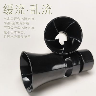 鱼缸出水口缓流器鱼缸喇叭出水口缓流乱流溪流缸出水口鸭嘴水嘴配