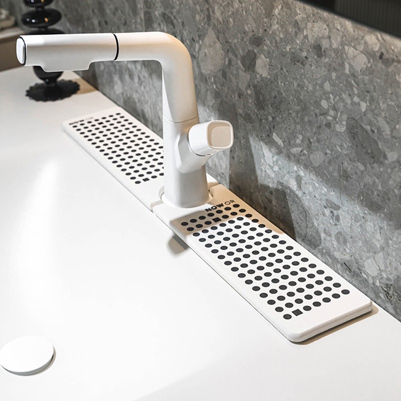 窄款水龙头吸水垫硅藻泥硬垫手工速干洗手台防溅水龙头沥水垫耐磨