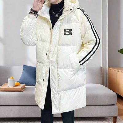 羽绒棉服2025新款青少年连帽中长款潮in’s冬季男高颜值酷帅爆款