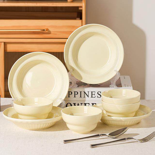 芬利兰【8个装】福禄如意/碗盘8件套4碗4盘创意家用轻奢网红