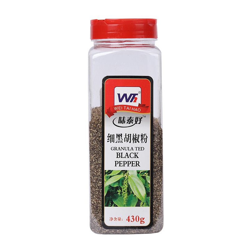 味泰好家用瓶装细黑胡椒粉430g烧烤肉牛排披萨西餐商用调味料调料
